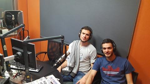 Τσαρκάτογλου και Κανελλόπουλος στο στούντιο του ΣΠΟΡ FM Πάτρας