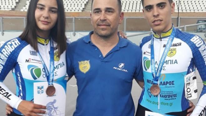 Ποδηλατικός Όμιλος Πατρών: Χάλκινα για τους Κάρλου - Λουκόπουλο στο Πανελλήνιο Πρωτάθλημα πίστας