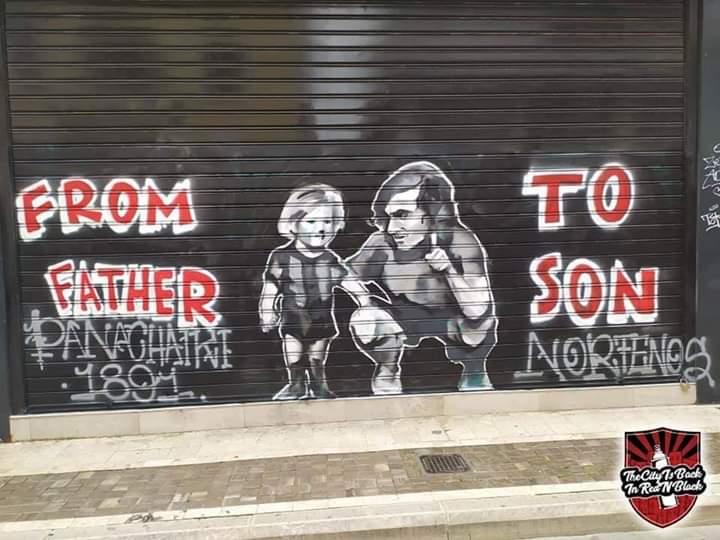 Nortenos - Όλη η αγάπη τους για την Παναχαϊκή σε ένα γκράφιτι με έντονο συμβολισμό