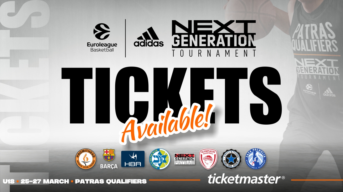 Ξεκίνησε η κυκλοφορία των εισιτήριων για το μεγάλο  για Next Generation Tournament της Euroleague, που θα γίνει στην Πάτρα