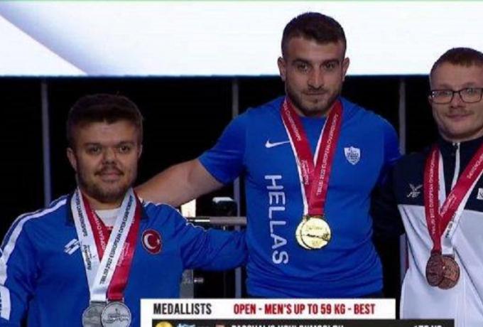Πρωταθλητής Ευρώπης στην άρση βαρών σε πάγκο ο Κουλούμογλου