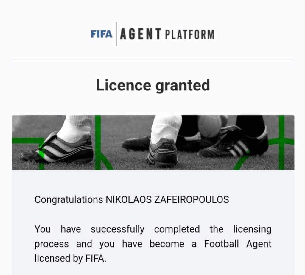 FIFA Agent ο Νίκος Ζαφειρόπουλος