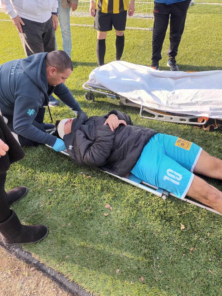Σοβαρός τραυματισμός ερασιτέχνη ποδοσφαιριστή στο κεφάλι! (pics)